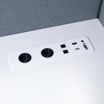Bordsuttag Slim 4, Färg Silver