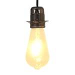 Lamphållare 2 st blank svart E27