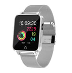 ZZJ Smart Watch, IP68 Waterproof Swimming Smartwatch Heart Rate Monitor for Xiaomi Huawei Iphone Women Men Sports Wristwatch,Silver