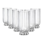 6x Bormioli Rocco Florian Highball Glasses Glass Drinking Tumblers 430ml Clear