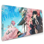 Blue Exorcist Large Gaming Mouse Pad (35.43 X 15.75X 0.12inch) Extended Ergonomic for Computers Thick Keyboard Mouse Mat Non-Slip Rubber Base Mousepad