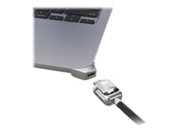 Compulocks MacBook Air M2 Adaptateur Ledge avec câble antivol à combinaison argentée - Adaptateur à fente de verrouillage pour la sécurité - avec serrure à câble à clé - pour Apple MacBook Air M2