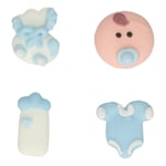 FunCakes Sockerdekorationer Baby, blå -