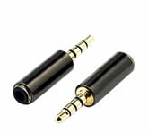 3.5mm 4 Pole Male to 4 Pole Female Connector Earphone Audio Microphone Adapter
