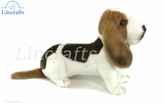 Basset Hound 7463 Soft Toy Dog by Hansa Creation Sold by Lincrafts UK Est 1993