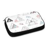 Abstract Triangles Set Organizer Bag Universal Travel Electronics Organizer Office Home Portable Electronics Accessories Cases for Cable, Charger, Phone, USB, SD Card Storage bag 9.4×6.7 inch