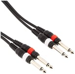 Adam Hall Cables 3 STAR TPP 0300 - Câble Audio 2 x Jack 6,35 mm mono vers 2 x Jack 6,35 mm mono 3 m