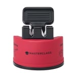 MasterClass Smart Sharp Dual Knife Sharpener with 2 Cutters for Sharpening and Honing Stainless Steel and Ceramic Knives, Red