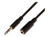 Nedis - Rallonge de câble audio - mini jack stéréo mâle pour mini jack stéréo femelle - 3 m - noir - rond