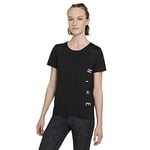 NIKE Women's Run Dvn Miler T Shirt, Black/Particle Grey/Reflective, XXL UK