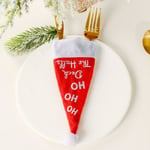 New Christmas Ornament Small Hat And Fork Cover Table A Red