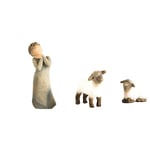 3-pack Willow Tree Nativity Figur Staty Handmålad Dekoration Julgåva Juldekoration Ornament
