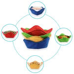 NEW 4PCS Polyester Microwave Food Heating Bowl Mat Safe Hot Bowl Holders Mats