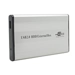 Boîtier Externe Usb 2.0 2.5 Ide En Aluminium Et Argent Pour Disque Dur Jusqu'à 500 Go, 1 To, 480mbps En Optio