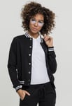 Urban Classics Svart collegejacka dam (Svart,XL)