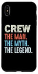 Coque pour iPhone XS Max CREW The Legend Name Personnalisé Cute Idea Homme Vintage Crew