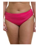 Chantelle Womens Florea High Waist Bikini Brief - Pink Polyamide - Size Small