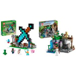 LEGO Minecraft The Sword Outpost Building Toy with Creeper, Soldier, Pig and Skeleton Figures & Minecraft The Skeleton Dungeon Set, Construction Toy for Kids with Caves, Mobs and Figures