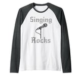 Singing Rocks, Singer Vocalist Rock Musician Goth Raglan Baseball Tee