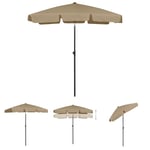 The Living Store Strandparasoll taupe 180x120 cm -  Parasoll & solskydd