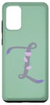 Galaxy S20+ Green Elegant Lavender Letter L with Floral and Accents Case