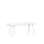 HAY - Loop Stand Table - White - 180 x 87,5 cm - Ruokapöytä - Leif Jørgensen - Valkoinen - Metalli/Puu