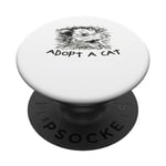 Adopt A Street Cat Funny Opossum Team Trash Animal Humor PopSockets Swappable PopGrip