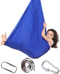 Hamac de balançoire pour Enfant, Chaise Sensorielle de Balançoire, Hamac Doux avec Besoins, Yoga en Plein Air, Camping (Bleu, 1m)