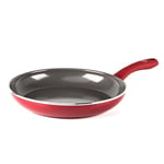 GreenChef Diamond Healthy Ceramic Non-Stick 30 cm Frying Pan Skillet, PFAS-Free, Egg Pan, PFAS-Free, Induction Suitable, Oven Safe up to 160˚C, Red