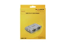 Delock USB 2.0 to 4 port serial HUB - seriel adapter - USB 2.0 - RS-232 x 4