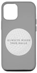 Coque pour iPhone 12/12 Pro Cadeaux de golf pour homme Balle de golf