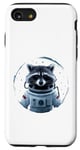 Coque pour iPhone SE (2020) / 7 / 8 drôle astronaute mignon animal raton laveur avec étoiles dans l'espace chat