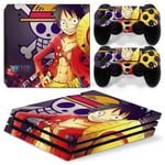 Kit De Autocollants Skin Decal Pour Console De Jeu Ps4 Pro Corps Entier One Piece Horizon, T1tn-P4pro-1399