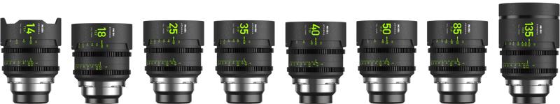 NiSi ATHENA PRIME Full Frame Cinema 8-Lens Kit 14mm , 18mm 25mm , 35mm, 40mm , 50mm, 85mm,135mm