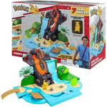 Pokemon Carry Case Volcano Playset with 2in Pikachu Figure and Action Features