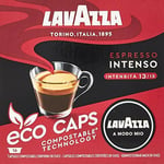 Lavazza A Modo Mio Eco Caps Coffee Pods, Espresso Intenso - 16 Pack of 16 (256