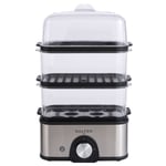 Salter Compact 3-Tier Food Steamer 3 Steam Baskets and 60-Minute Timer