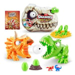Smashers Dino Island Mini T-Rex Battles Playset by ZURU Boys Dinosaur Battling Toys Shoots Fires Collectible Surprise Unboxing Skull