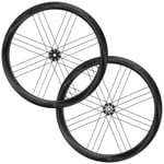 Campagnolo Bora Ultra WTO 45 Carbon Disc Clincher Road Wheelset - Black / 12mm Front 142x12mm Rear Sram XDR Centerlock Pair 11-12 Speed 700c