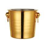 Creativity Ice Bucket Gold Stainless Steel High Polished Wine Champagne Bottle Cooler - 3L