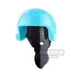 LEGO - Helmet with Ponytail - Medium Azure and Black