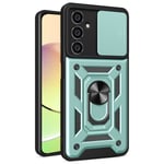 SKALO Samsung A05s 4G Armor Hybrid Metallring Kameraslider - Grön Grön