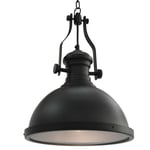 vidaXL loftlampe rund E27 sort