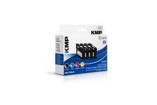 KMP MULTIPACK E141V - 4 pakker - sort, gul, cyan, magenta - kompatibel - blækpatron (alternativ til: Epson 16XL, Epson C13T16314010, Epson C13T16324010, Epson C13T16334010, Epson C13T16344010)