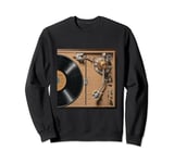 Anatomy Vinyl Record Player Turntable Vintage Elements Sweatshirt