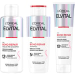 Loreal Paris Elvital Bond Repair Haircare Trinome Kit- Pre-Shampoo + S