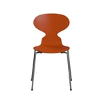 Fritz Hansen Myran 3101 stol paradise orange, silvergrått stativ