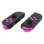 eXtremeRate Chrome Pink Glossy Replacement ABXY Direction Keys SR SL L R ZR ZL Trigger Buttons Springs, Full Set Buttons Fix Kits with Tools for Nintendo Switch Joycon & Switch OLED Joy con