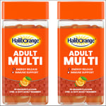 2 x HalibOrange Adult Multi Vitamin Supplement. 30 Orange Gummies per Jar.