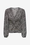 JDY - Blus jdyJ4ulia L/s Knot Top Jrs - Beige